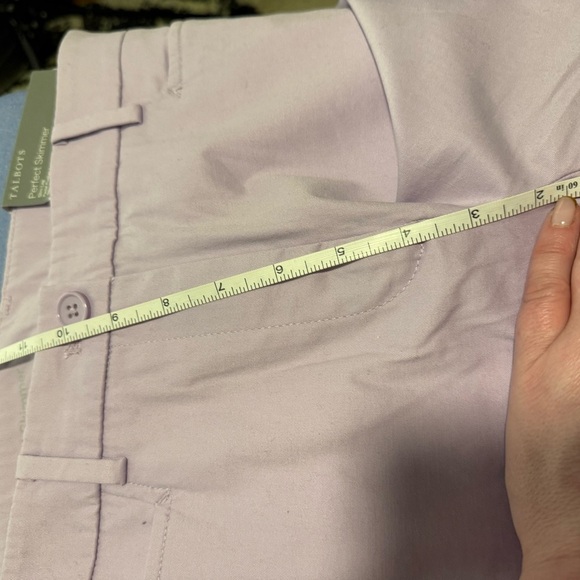 NWT Talbots Purple Capris Lightweight Relaxed Fit - Picture 9 of 9